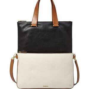 FOSSIL Memoir Anthology Colorblock Leather Tote